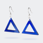 Triangle Earrings in blue